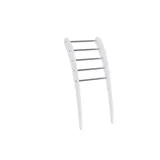 Badeværelse inspiration med luksuriøs brusekabine med skydedør, hvide badeværelsesmøbler samt væg i råt look, der giver badeværelset et rå og urban udtryk