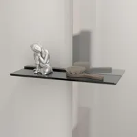Moderne badeværelseshylde i glas, der tilføjer stil og elegance til rummet.