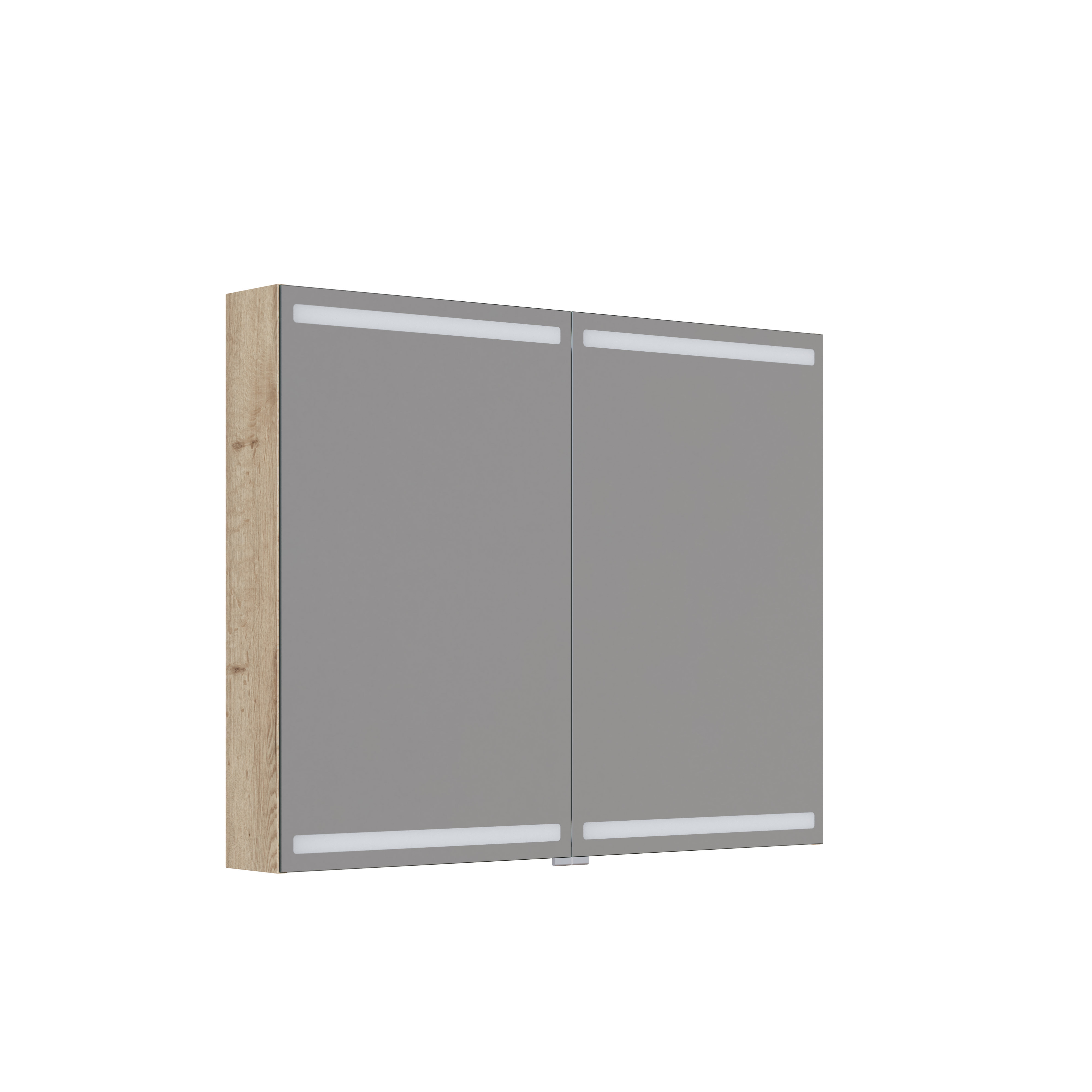 Stort badeværelse inspiration med badeværelsesmøbler i lys blå farve med sider i lys træ, elegante spejlskabe, minimalistiske sorte støtteben og greb, dobbelt badeværelsessæt samt store hvide marmorfliser giver et klassisk, moderne og symmetrisk look
