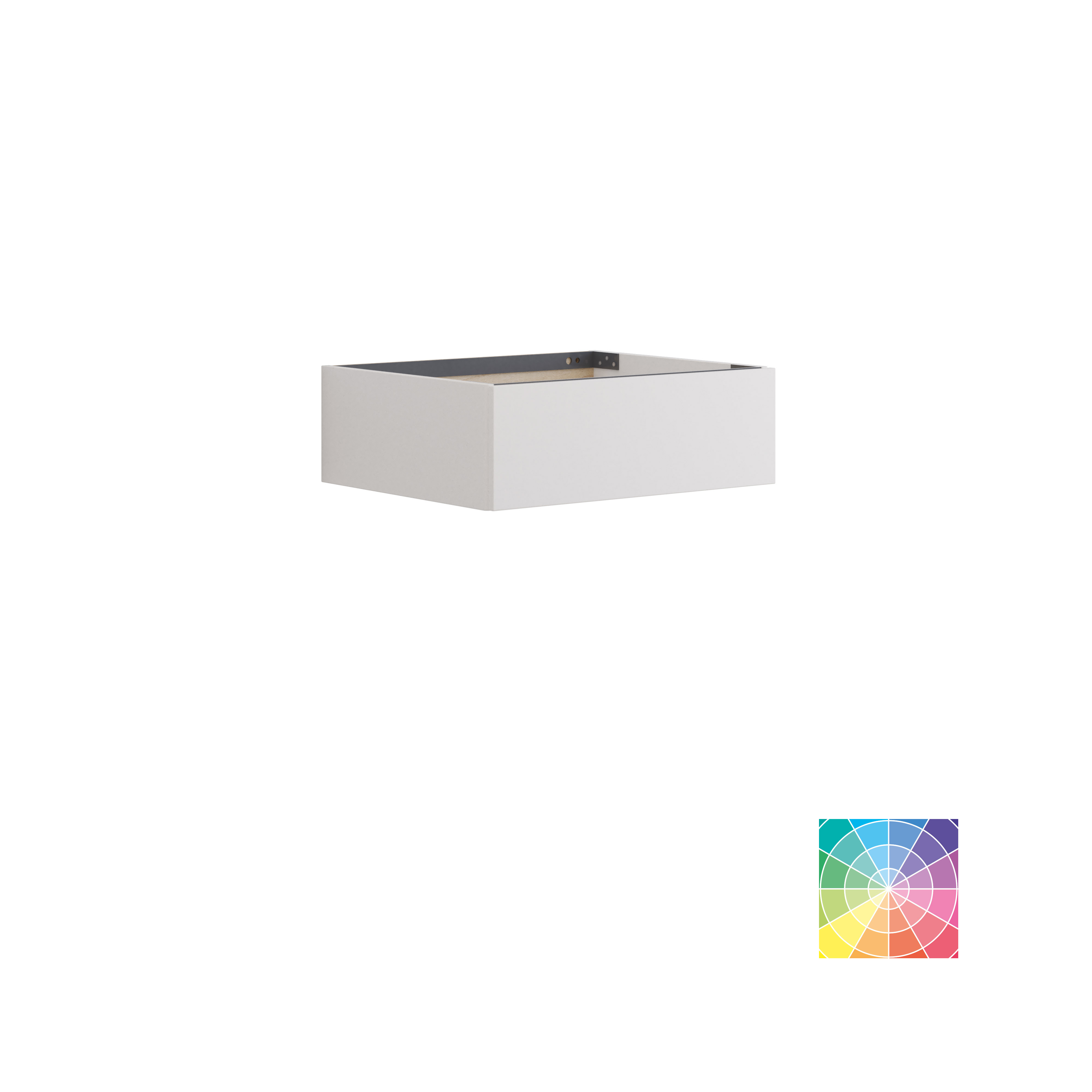 Stilrent og rummeligt badeværelse inspiration med stort rundt spejl med sort ramme, mørk stenvask, farvet toilet, overskab og åben reol i et sofistikeret og dæmpet design