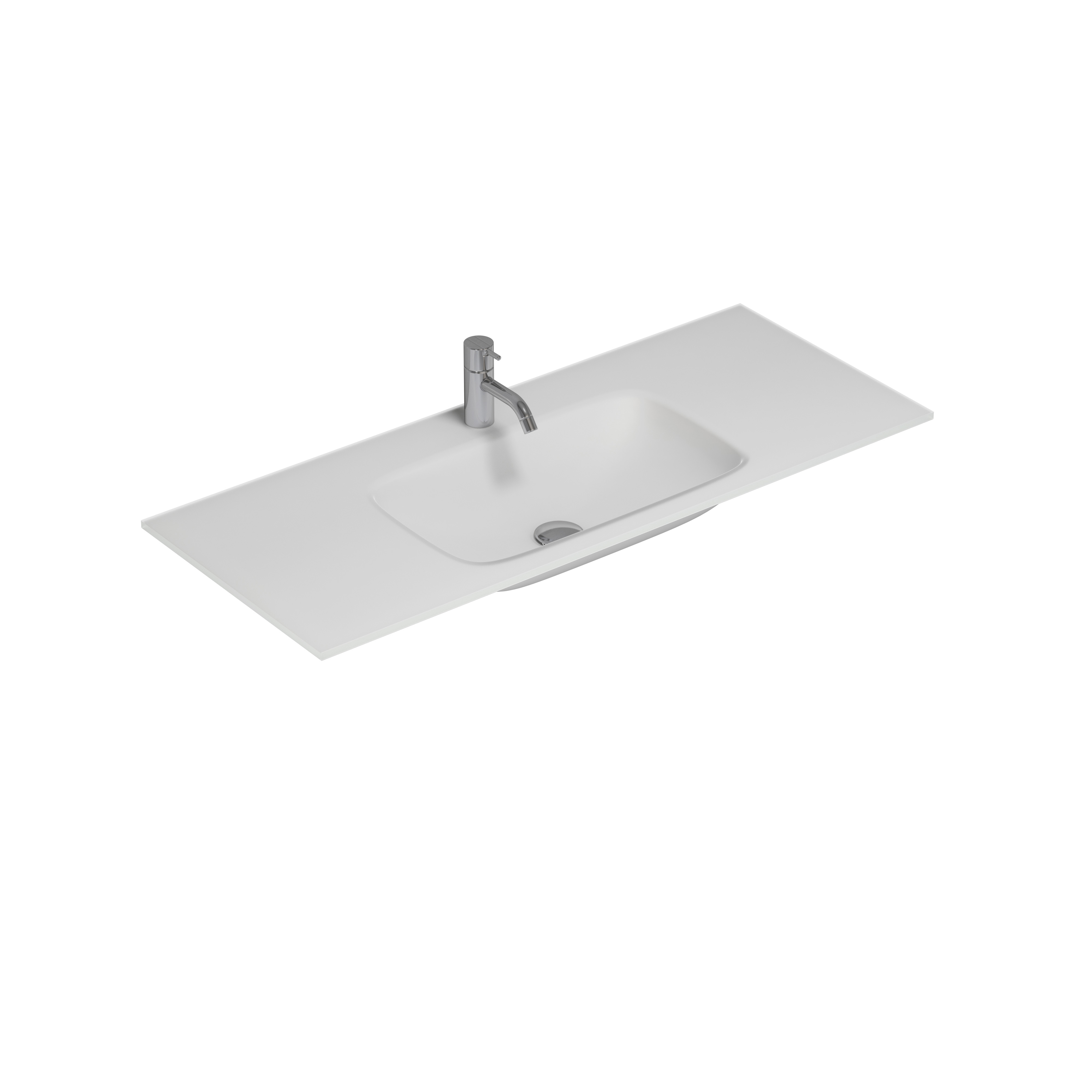Stilfuldt og luksuriøst badeværelse med blide grønne nuancer, et stort elegant rundt spejl og et moderne, sofistikeret grønt toilet