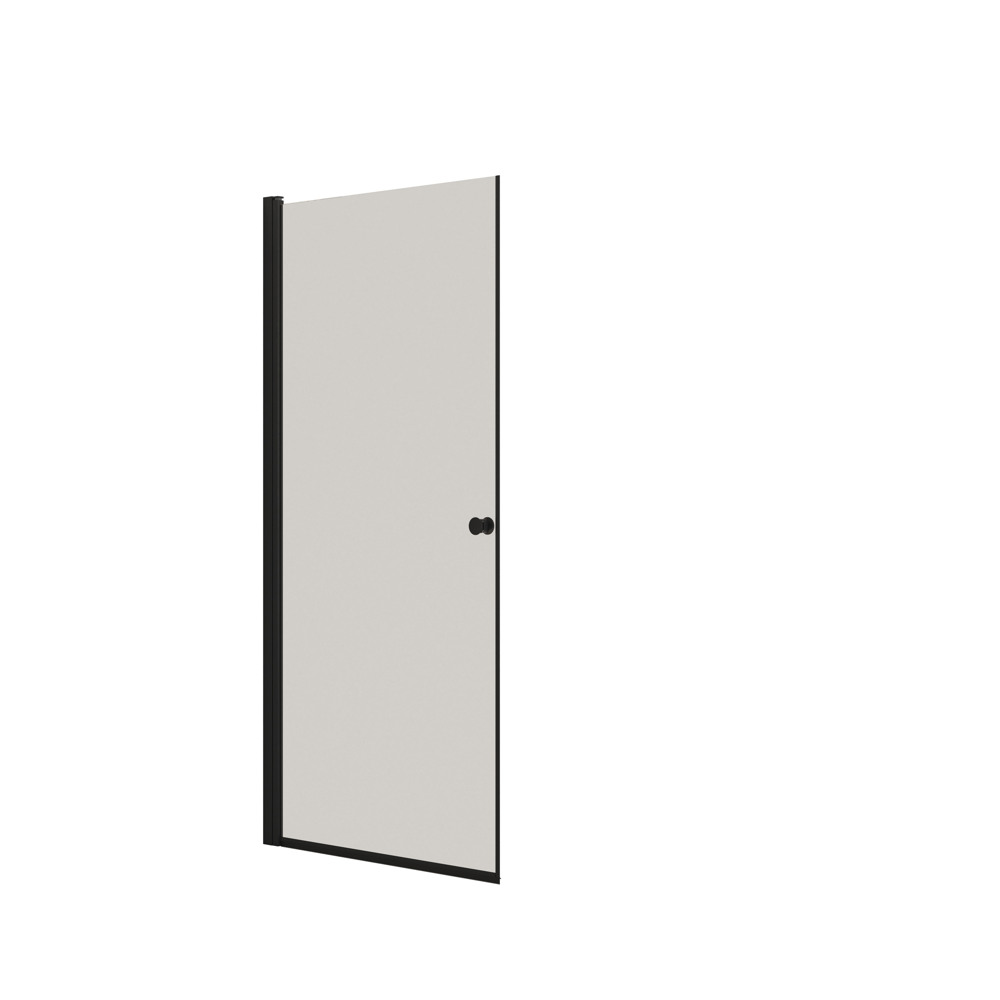 Minimalistisk og stilrent badeværelse inspiration med vaskeskab, underskabe og højskabe i gylden eg, stort rundt spejl med lysstyring, farvet toilet og bordstående håndvask